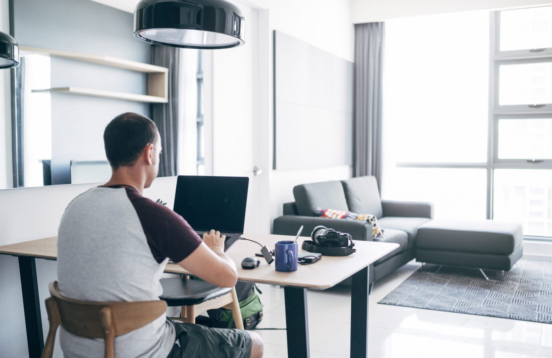 Man working from home