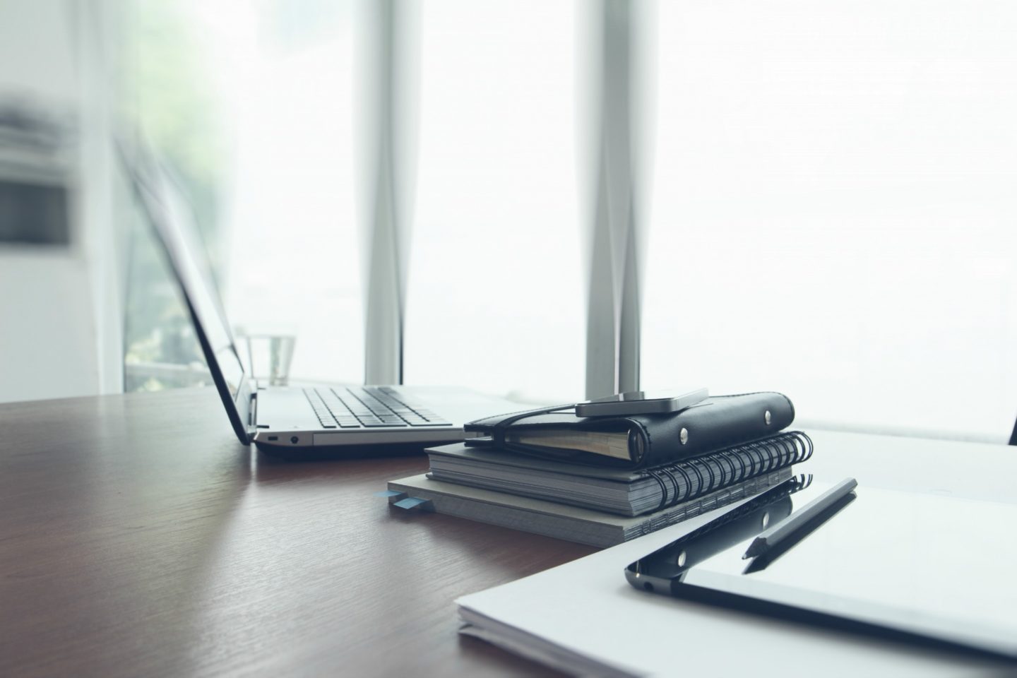 Laptop and diary